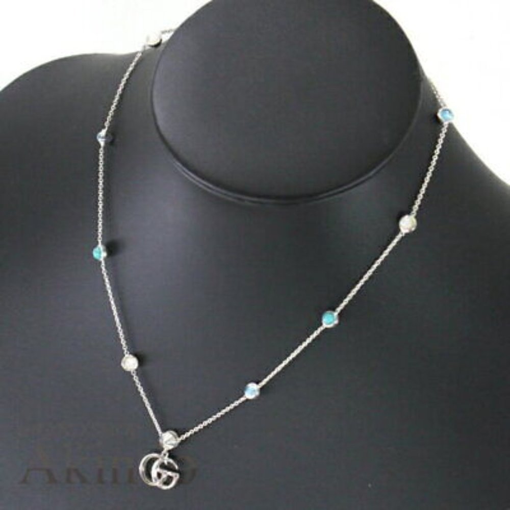 Gucci Authentic  Double G Mother of Pearl Necklace 16"